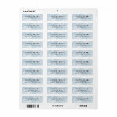 Étiquette d'adresse de retour Simple Flocons de ne (Feuille entière)