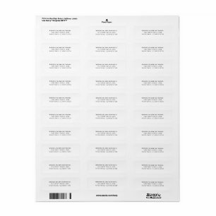 Étiquette d'adresse de retour simple noir et blanc