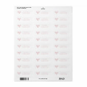 Étiquette d'adresse de retour Simple Rose Bébé (Feuille entière)