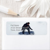 Étiquette d'adresse de retour Snowboard Ollie (En situation)