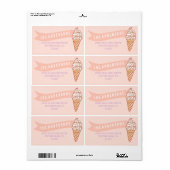 ÉTIQUETTE D'ADRESSE DE RETOUR SOCIALE DE CRÈME DE  (Feuille entière)