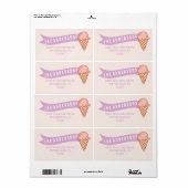 ÉTIQUETTE D'ADRESSE DE RETOUR SOCIALE DE CRÈME DE  (Feuille entière)