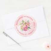 Étiquette d'adresse de retour Spring Garden Round (Enveloppe)