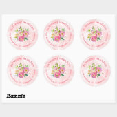 Étiquette d'adresse de retour Spring Garden Round (Feuille)
