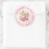 Étiquette d'adresse de retour Spring Garden Round (Sac)