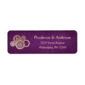 Étiquette d'adresse de retour Steampunk (Devant)