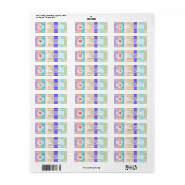 Étiquette d'adresse de retour stylée - Découpage (Feuille entière)