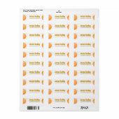 Étiquette d'adresse de retour Sun Boho Simple (Feuille entière)