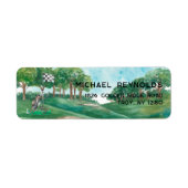 Étiquette d'adresse de retour sur le thème du golf (Devant)