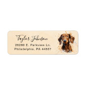 Étiquette d'adresse de retour Teckel (Devant)