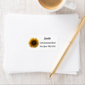 Étiquette d'adresse de retour Tournesol (En situation)