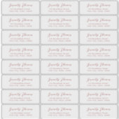 Étiquette d'adresse de retour transparente de scri (Devant)