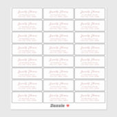 Étiquette d'adresse de retour transparente de scri (Feuille)