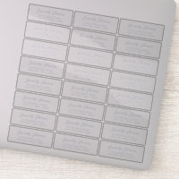 Étiquette d'adresse de retour transparente du scri