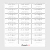 Étiquette d'adresse de retour transparente du scri (Feuille)