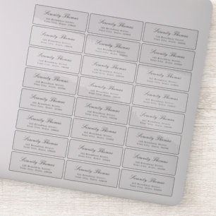 Étiquette d'adresse de retour transparente Éléganc