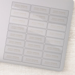 Étiquette d'adresse de retour transparente minimal