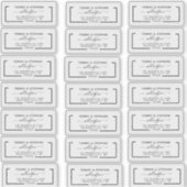 Étiquette d'adresse de retour transparente Script (Devant)