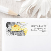 Étiquette d'adresse de retour Tropical moderne (En situation)