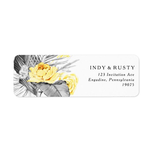 Étiquette d'adresse de retour Tropical moderne (Devant)