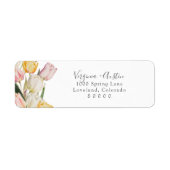 Étiquette d'adresse de retour Tulipe (Devant)