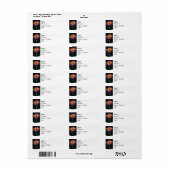 Étiquette d'adresse de retour - Tulipe de perroque (Feuille entière)