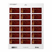 Étiquette d'adresse de retour vacances heureuses a (Feuille entière)