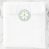 Étiquette d'adresse de retour vert daisy rétro boh (Sac)