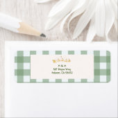 Étiquette d'adresse de retour verte (En situation)