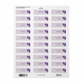 Étiquette d'adresse de retour Violettes Deep Purpl (Feuille entière)