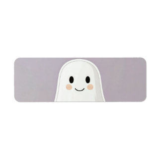Étiquette d'adresse de retour Visage Sourire Migno