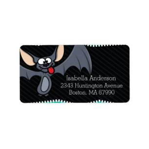 Étiquette d'adresse de retour Wacky Bat Halloween