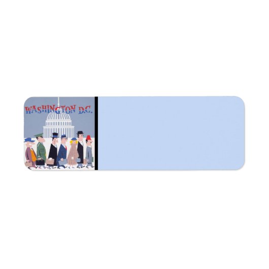Étiquette d'adresse de retour Washington D.C. (Devant)