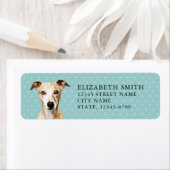 Étiquette d'adresse de retour Whippet (En situation)