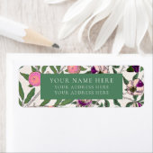 ÉTIQUETTE D'ADRESSE DE RETOUR : WILLIAM MORRIS (En situation)