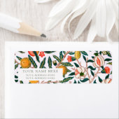 ÉTIQUETTE D'ADRESSE DE RETOUR : WILLIAM MORRIS (En situation)