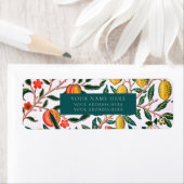 ÉTIQUETTE D'ADRESSE DE RETOUR : WILLIAM MORRIS : P (En situation)