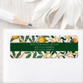 ÉTIQUETTE D'ADRESSE DE RETOUR : WILLIAM MORRIS POM (En situation)