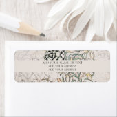 ÉTIQUETTE D'ADRESSE DE RETOUR : WILLIAM MORRIS WIL (En situation)