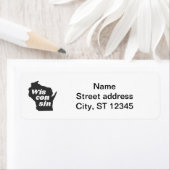 Étiquette d'adresse de retour Wisconsin (En situation)