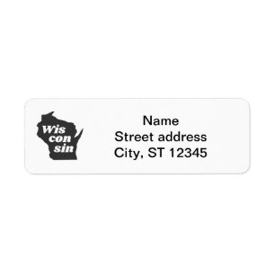 Étiquette d'adresse de retour Wisconsin