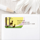 Étiquette d'adresse de retour Woodland (En situation)