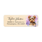 Étiquette d'adresse de retour Yorkshire Terrier (Devant)