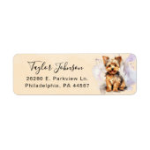 Étiquette d'adresse de retour Yorkshire Terrier (Devant)