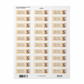 Étiquette d'adresse de retour Yorkshire Terrier (Feuille entière)