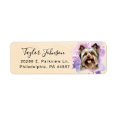 Étiquette d'adresse de retour Yorkshire Terrier (Devant)
