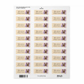 Étiquette d'adresse de retour Yorkshire Terrier (Feuille entière)