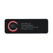 Étiquette d'adresse de retour Zen rouge (Devant)