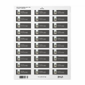 Étiquette d'adresse de retour Zen Stones (Feuille entière)