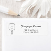 Étiquette d'adresse de shower de mariage de pickle (En situation)